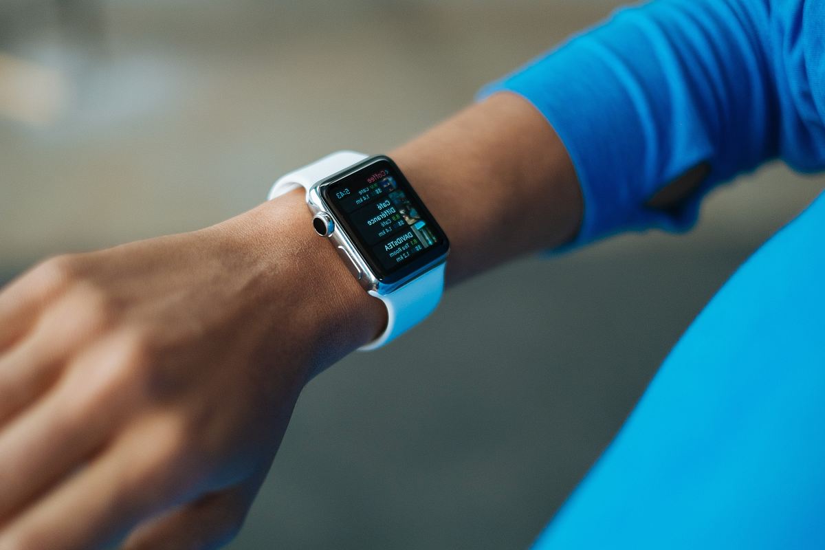 turned on smartwatch
